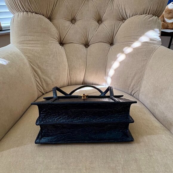 VTG Auth LUCILLE de PARIS Genuine Alligator Circa 1960's Satchel Kelly Bag - Picture 5 of 7